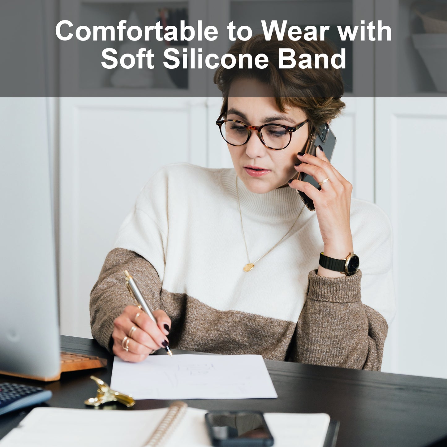 Comfortable to Wear with Soft Silicone Band